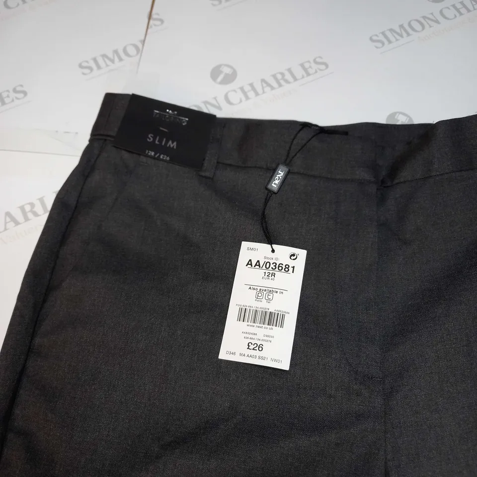 NEXT TAILORED TROUSER - SLIM FIT - 12R