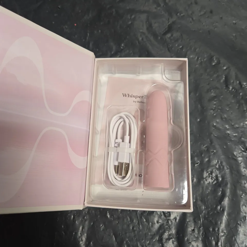 WHISPERBULLET BY BELLESA – PINK BULLET VIBRATOR (USB RECHARGEABLE) BOXED