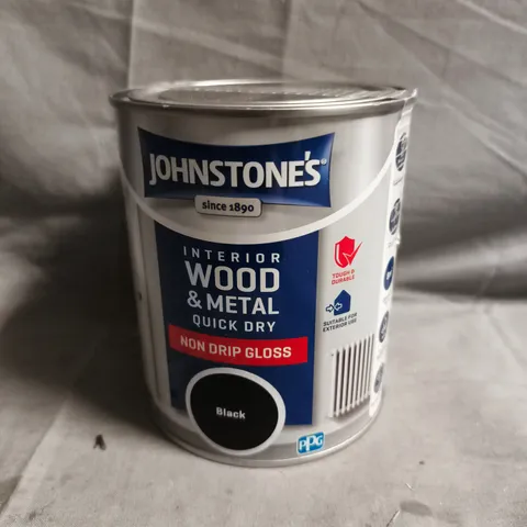 JOHNSTONE'S INTERIOR WOOD & METAL QUICK DRY PAINT - BLACK