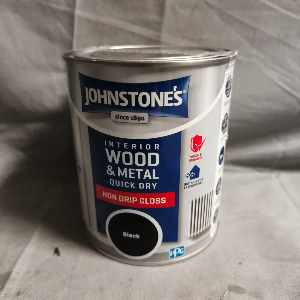 JOHNSTONE'S INTERIOR WOOD & METAL QUICK DRY PAINT - BLACK