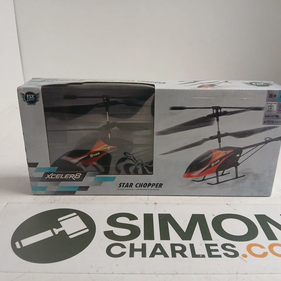 XCELER8 STAR CHOPPER RC HELICOPTER – BOXED (FLY ZONE)