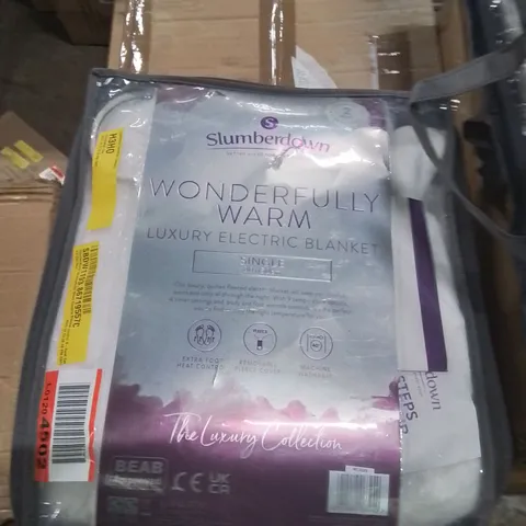 BAGGED SLUMBERDOWN WONDERFULLY WARM ELECTRIC BLANKET WITH 9 HEAT SETTINGS SINGLE