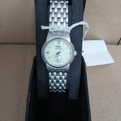 ROAMER POWER 8 WRISTWATCH – STAINLESS STEEL BRACELET – SWISS MADE