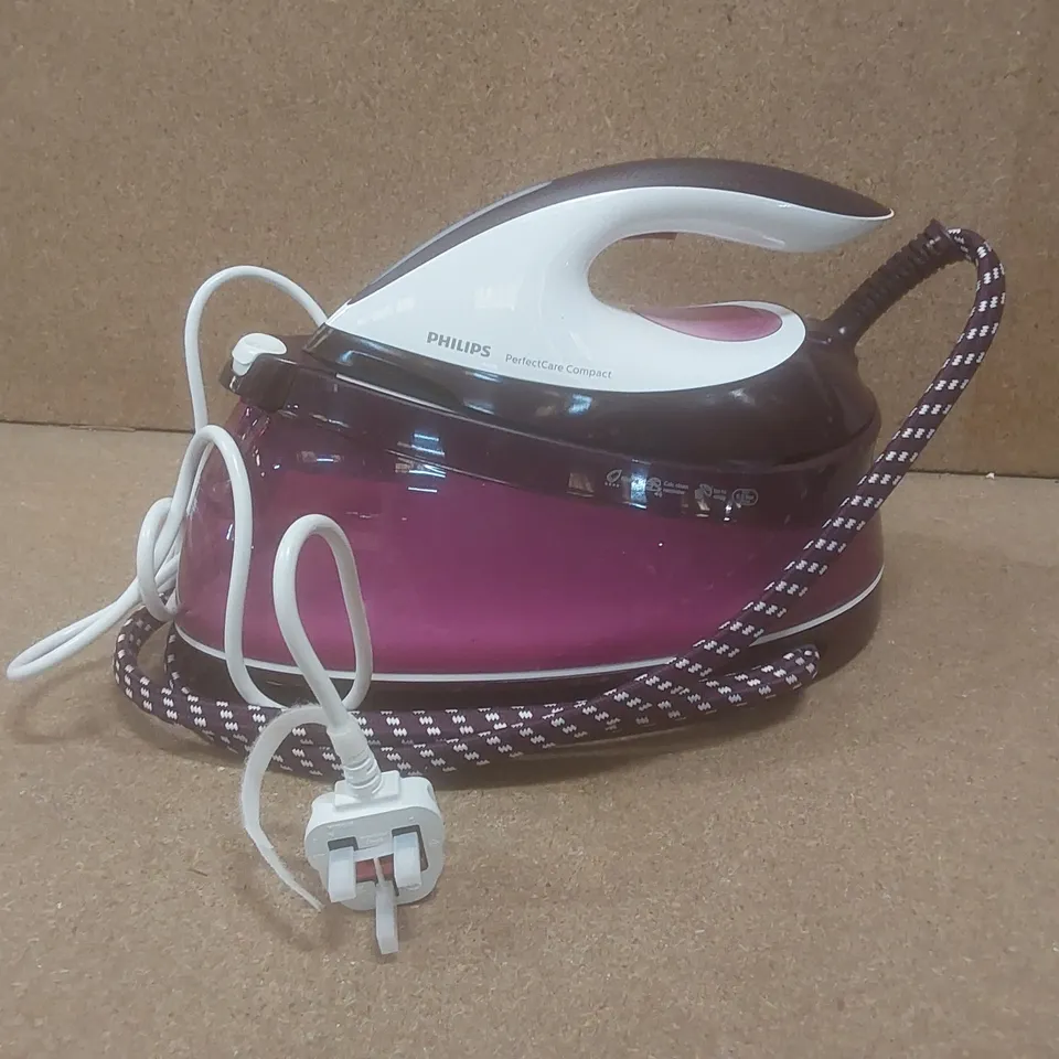 BOXED PHILIPS PERFECTCARE COMPACT GC7842 STEAM GENERATOR IRON - ROSE