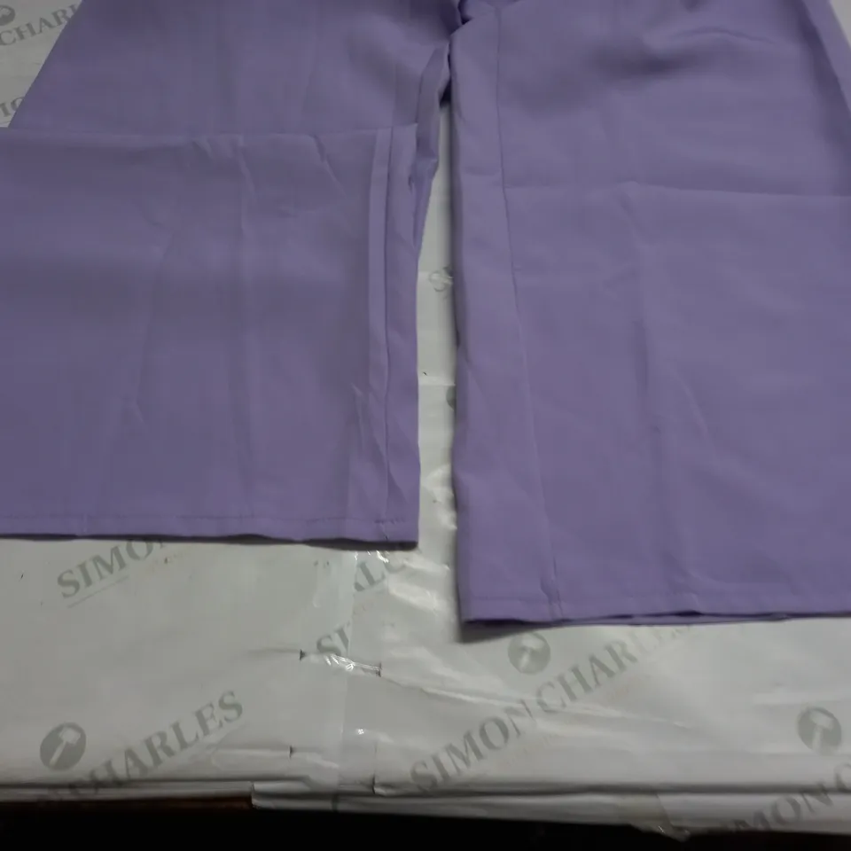 BOOHOO WIDE LEG TAILORED TROUSERS IN LILAC - 14