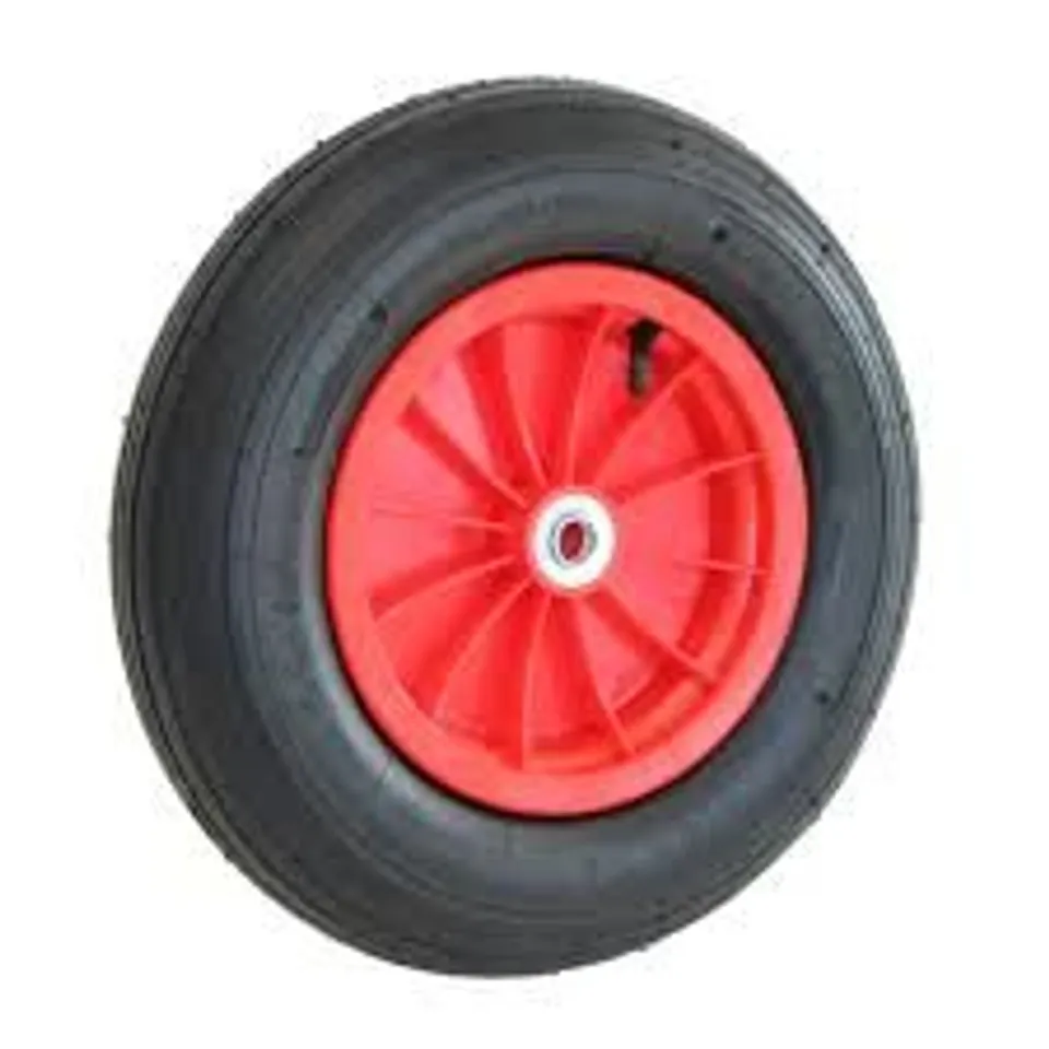 BOXED 14" 3.50-8 PLASTIC RIM WHEELBARROW REPLACEMENT PNEUMATIC TYRE WHEEL