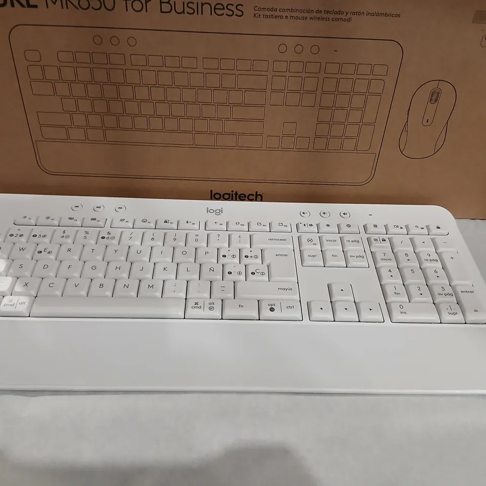 Four boxed Logitech MK650 for Business Wireless Keyboard & Mouse Set  - Boxed
