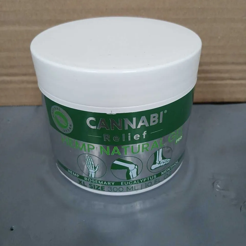 FOURTEEN TUBS OF CANNABI RELIEF HEMP NATURAL GEL PRO – 300 ML (XL SIZE) 