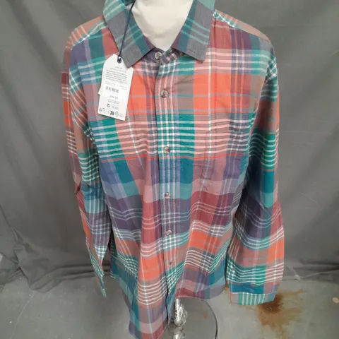 SEASALT CORNWALL MENS BANYAN SHIRT IN GLADSOME MALLOW SIZE L