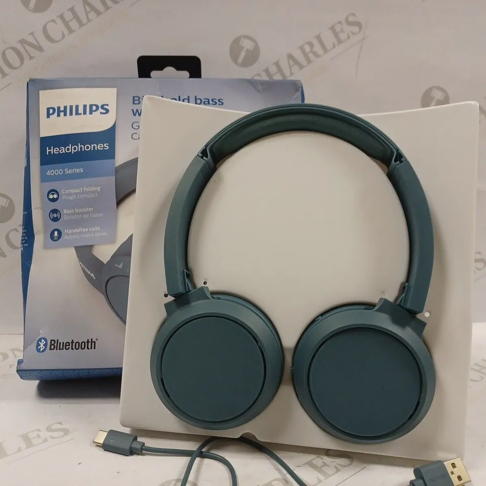 PHILIPS WIRELESS BLUETOOTH ON EAR FOLDABLE HEADPHONES