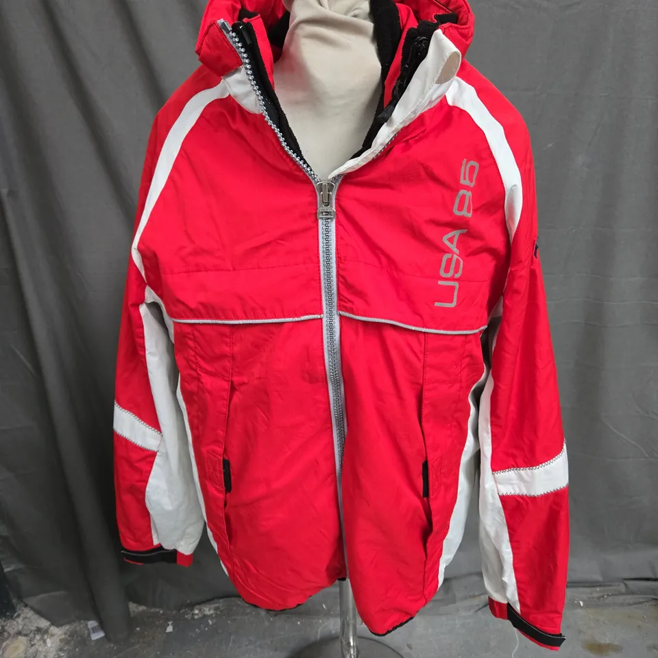 TOMMY HILFIGER COAT IN RED MULTI SIZE M