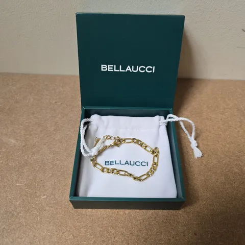 BELLAUCCI GOLD-TONE LINK BRACELET – BOXED