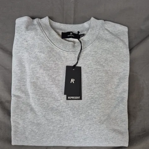 REPRESENT INITIAL SWEATER IN GREY SIZE LARGE