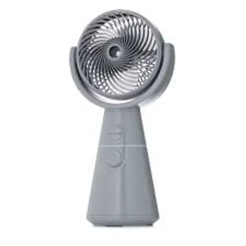 BELL & HOWELL RECHARGEABLE TURBO MISTING DESK FAN GREY BOXED