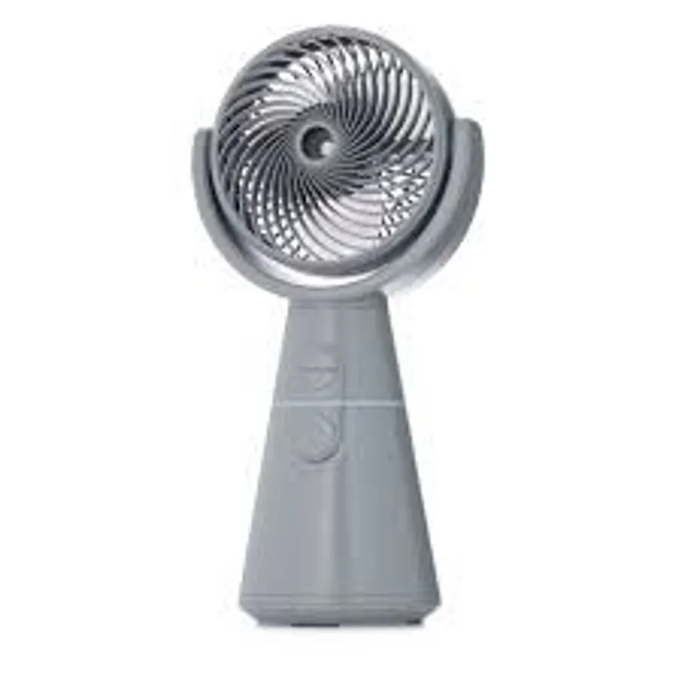 BELL & HOWELL RECHARGEABLE TURBO MISTING DESK FAN GREY BOXED