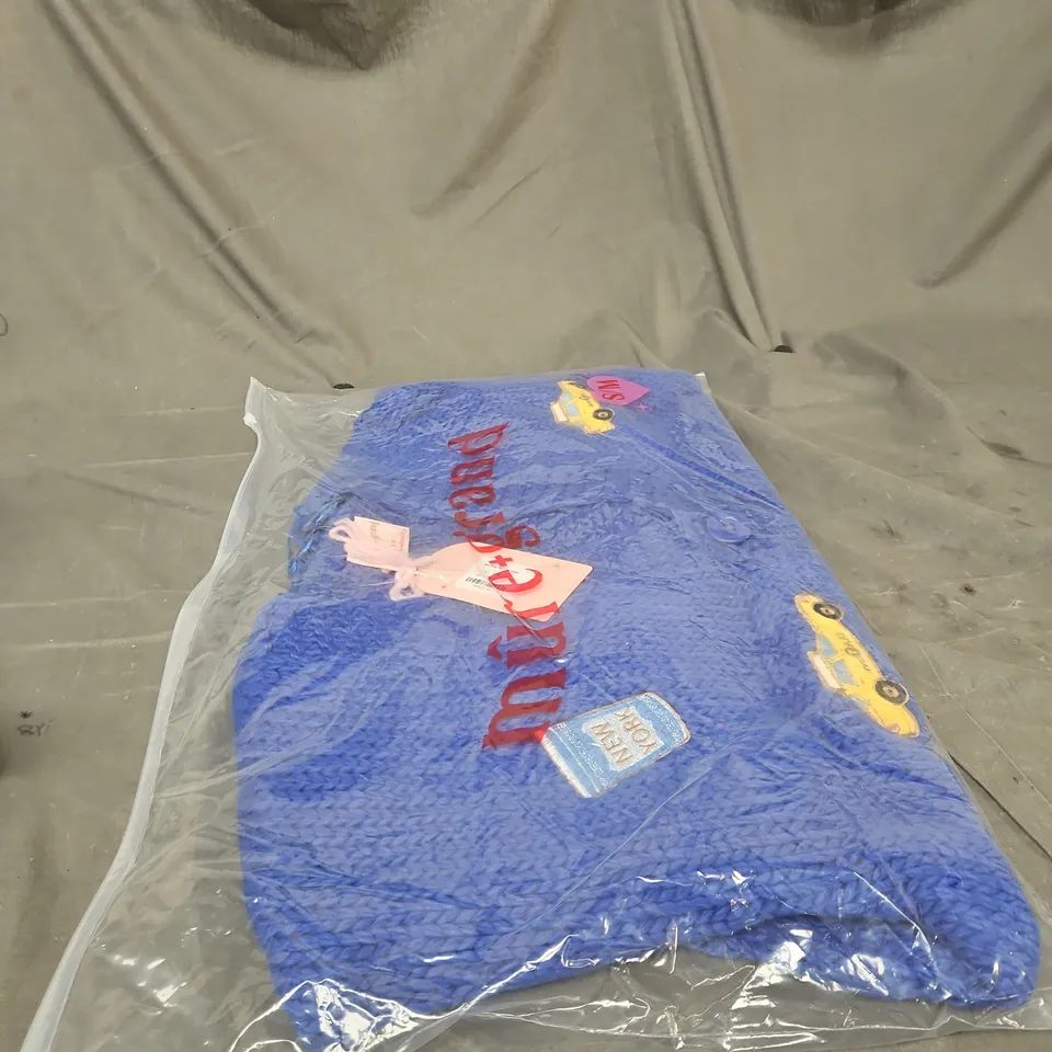 NEW YORK PUFF CARDIGAN – SIZE S/M, BLUE KNIT