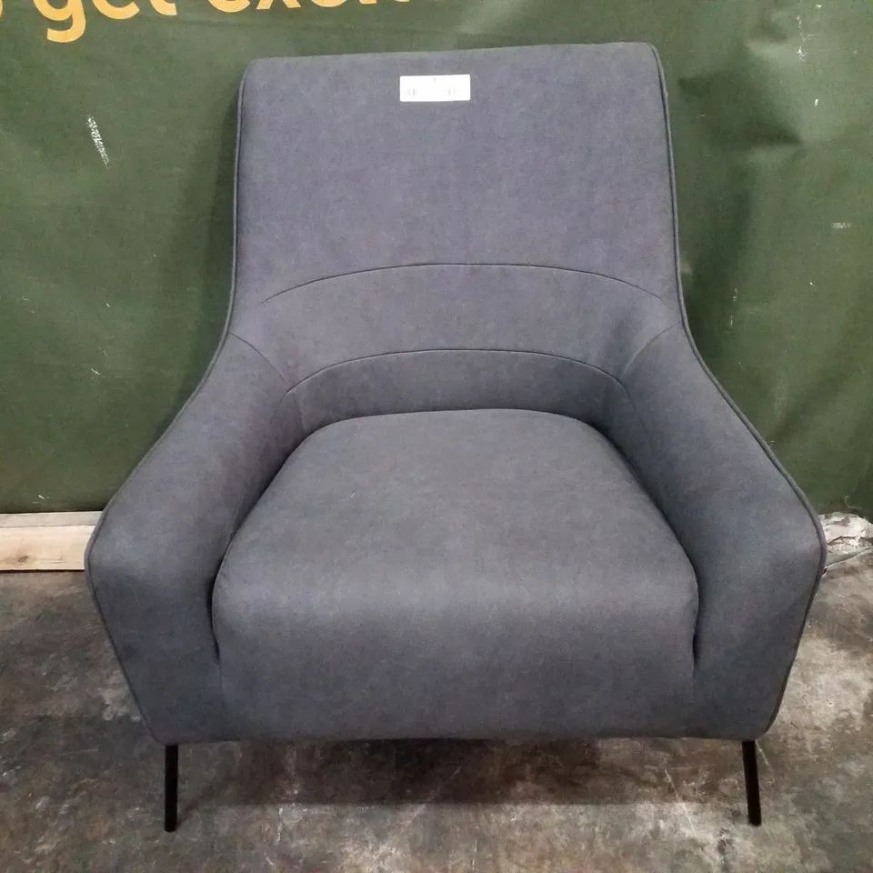 DARK GREY FABRIC DINING CHAIR