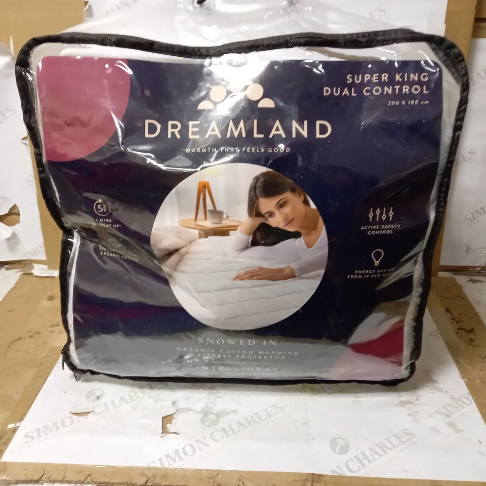 DREAMLAND SNOWED IN ORGANIC COTTON WARMING MATTRESS PROTECTOR SUPERKING DUAL