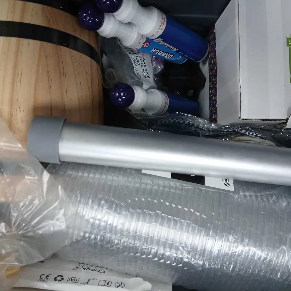 APPROXIMATELY 10 ASSORTED HOUSEHOLD ITEMS TO INCLUDE BINGO DABBER, CRUZIX B-7000 GRAVITY MAGIC RUBBER, ETC