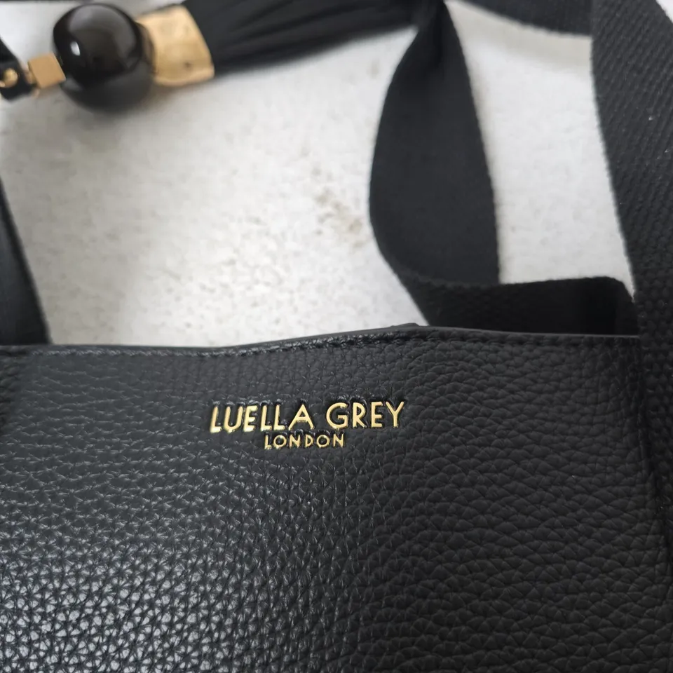 LUELLA GREY LONDON BLACK PEBBLED LEATHER HANDBAG