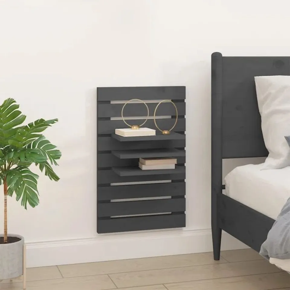 BOXED HIVDA SOLID WOOD BEDSIDE TABLE (1 BOX)