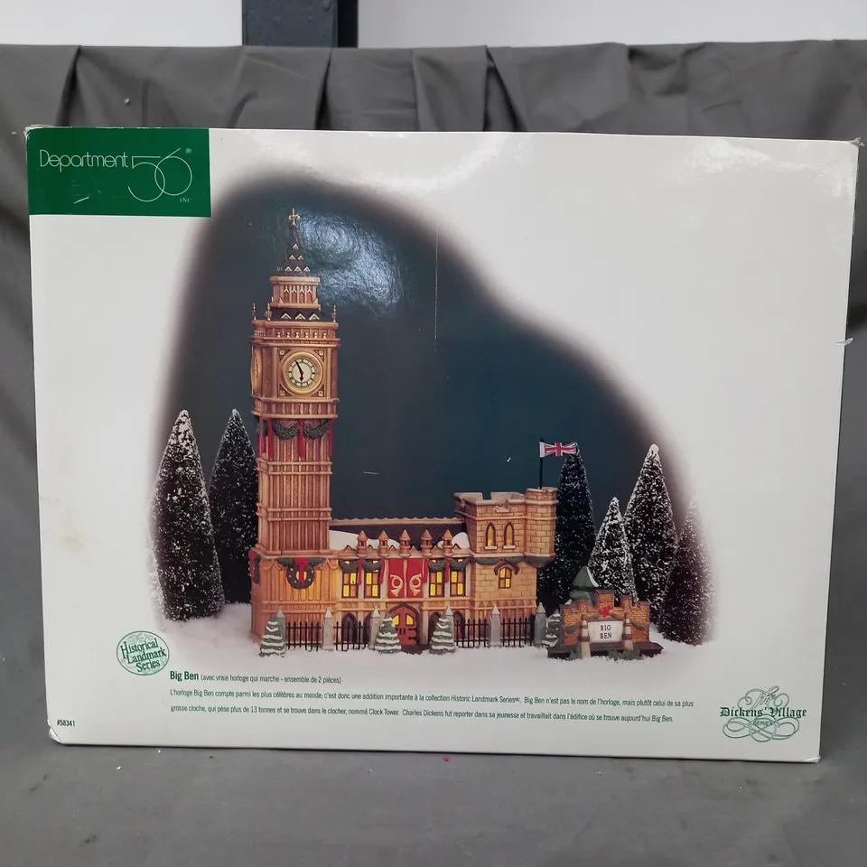 BOXED DEPARTMENT 56 DICKENS VILLAGE HISTORICAL LANDMARK SERIES BIG BEN MODEL