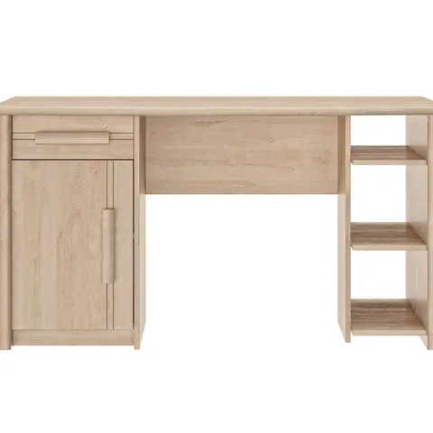 BOXED MONTANA OAK IMITATION WHITE DESK