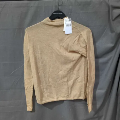 MANGO WOMEN’S KNIT SWEATER – CAMEL, UK SIZE L