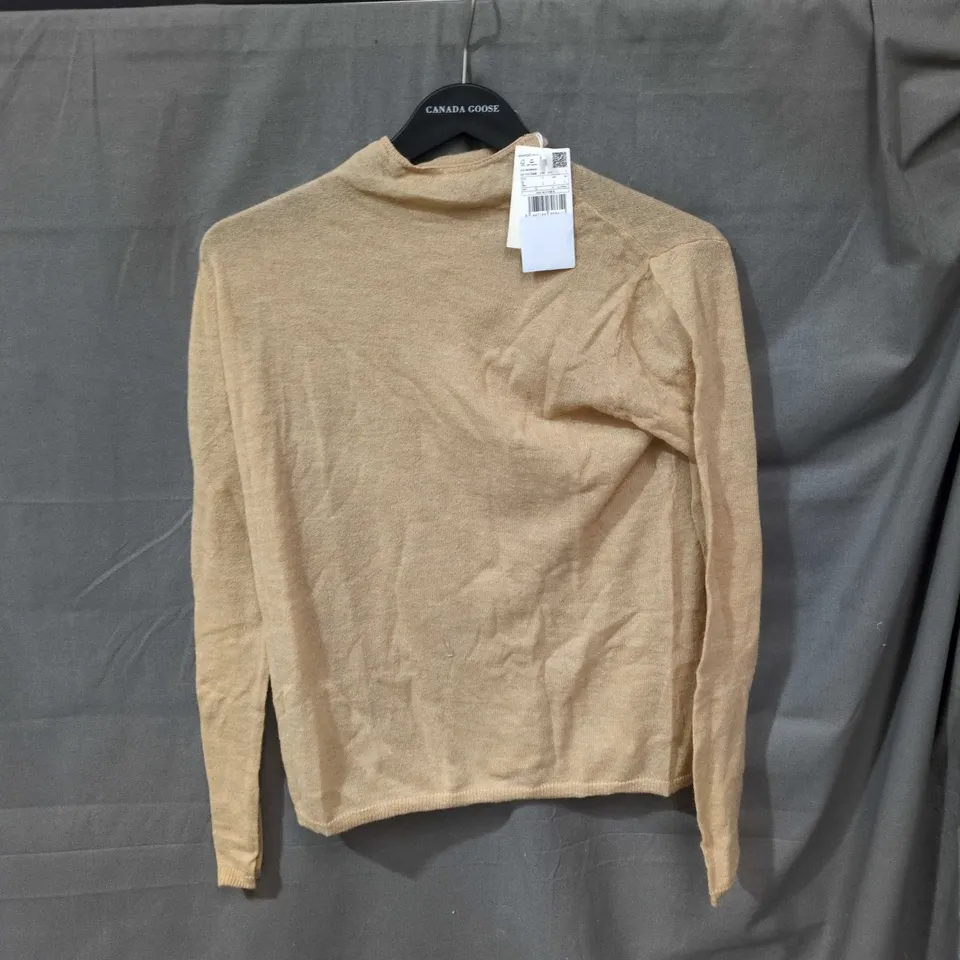 MANGO WOMEN’S KNIT SWEATER – CAMEL, UK SIZE L