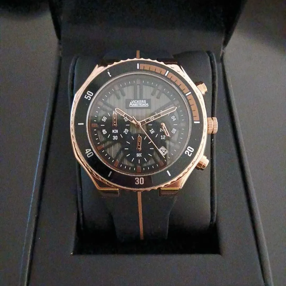 VICKERS ARMSTRONGS FALCON ROSE BLACK WATCH