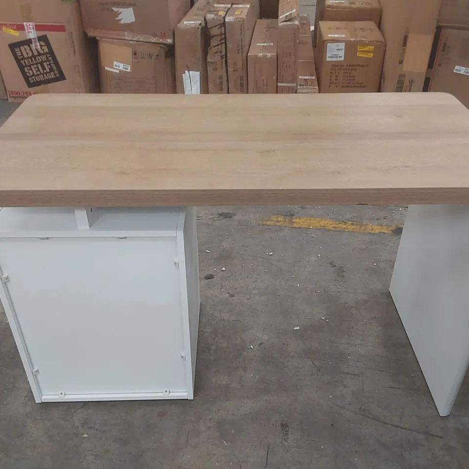 DESIGNER WOODEN DESK WITH STORAGE