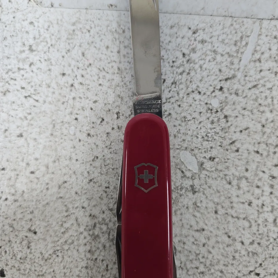 VICTORINOX SWISS ARMY KNIFE - RED, STAINLESS STEEL BLADES
