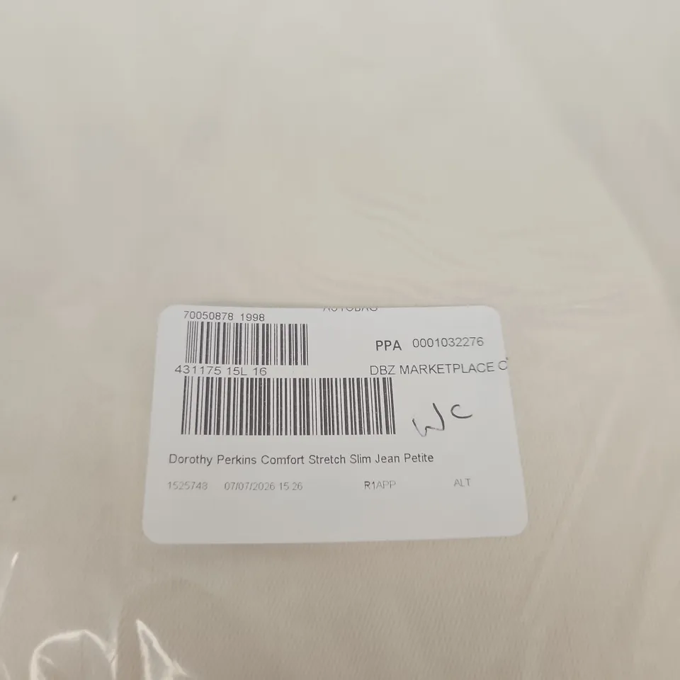 DOROTHY PERKINS COMFORT STRETCH SLIM JEANS – PETITE