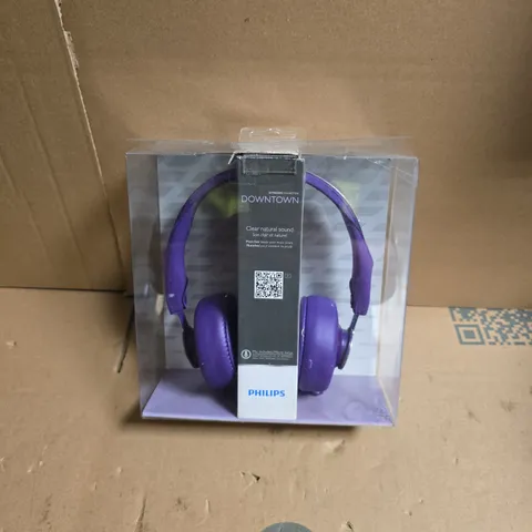 PHILIPS DOWNTOWN PURPLE OVER-EAR HEADPHONES