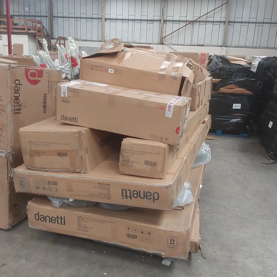PALLET CONTAINING A LARGE QUANTITY OF ASSORTED DANETTI FURNITURE PARTS