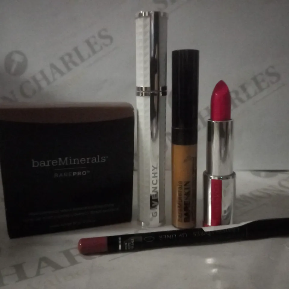 BOX OF APPROX 12 ASSORTED BEAUTY PRODUCTS TO INCLUDE LIPSTICK #ROUGE EGERIE, LIP LINER #PARME SILHOUETTE, SERUM CONCEALER #DARK TO DEEP, ETC 