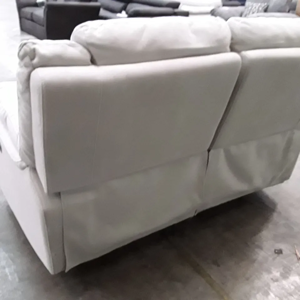 QUALITY DESIGNER RECLINING TWO SEATER SOFA - GREY FABRIC