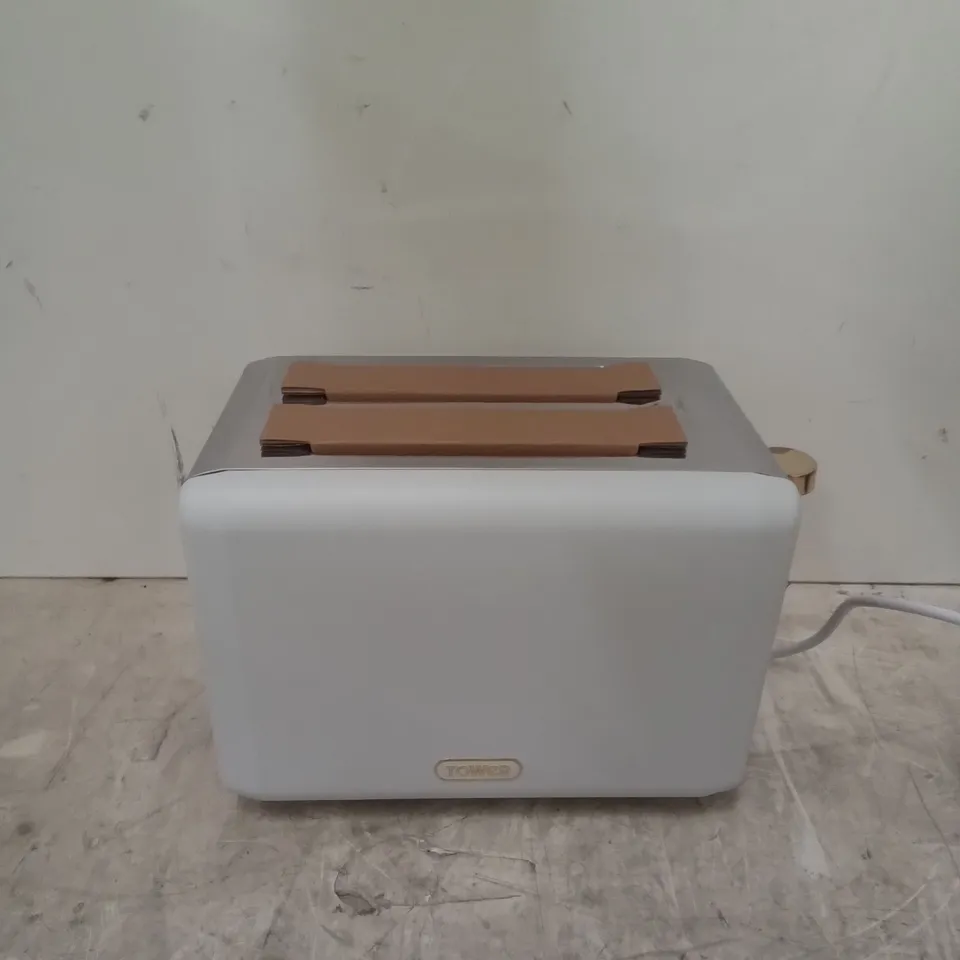 BOXED TOWER CAVALETTO 850W 2-SLICE TOASTER - OPTIC WHITE RRP £45