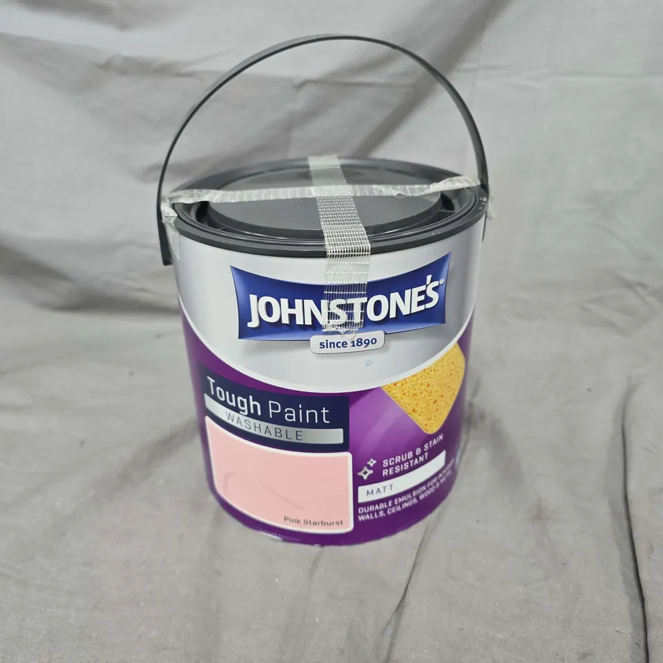 JOHNSTONES TOUGH PAINT WASHABLE PINK STARBURST MATT (2.5L) - COLLECTION ONLY