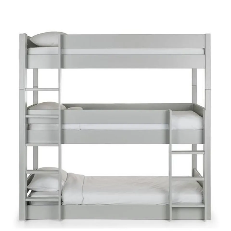 BOXED TRIO TRIPLE STACKER BUNK BEDS GREY ( BOXES 2 & 3 OF 3 ONLY)