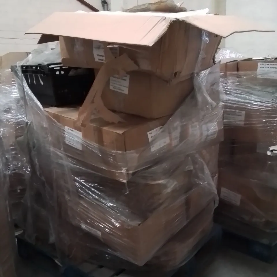 PALLET TO CONTAIN A LARGE QUANTITY OF COTTON STRING FOR TEA TOWELS 200PCS PER BOX