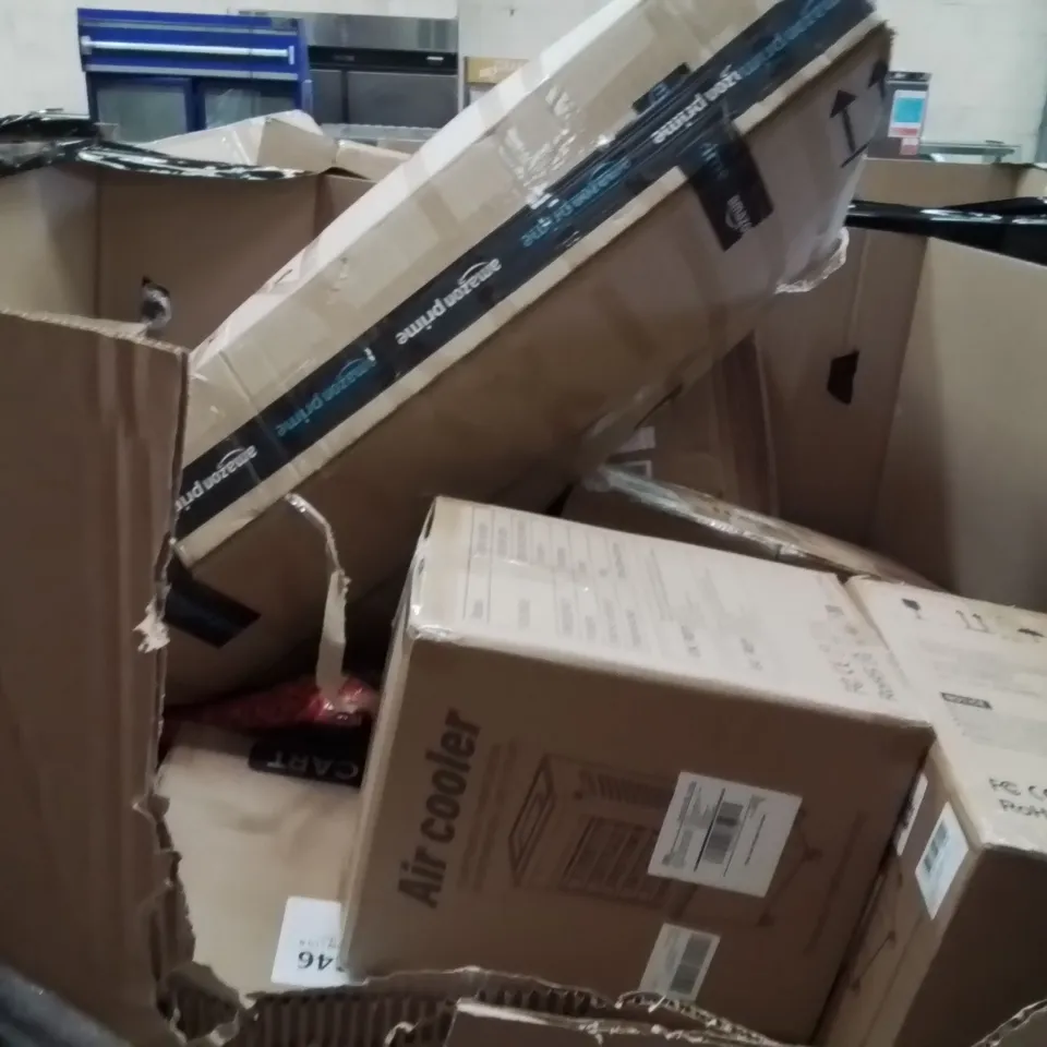 PALLET OF ASSORTED HOUSEHOLD GOODS AND PRODUCTS TO INCLUDE;CLOTHES AIRER,HAT,AIR COOLER 