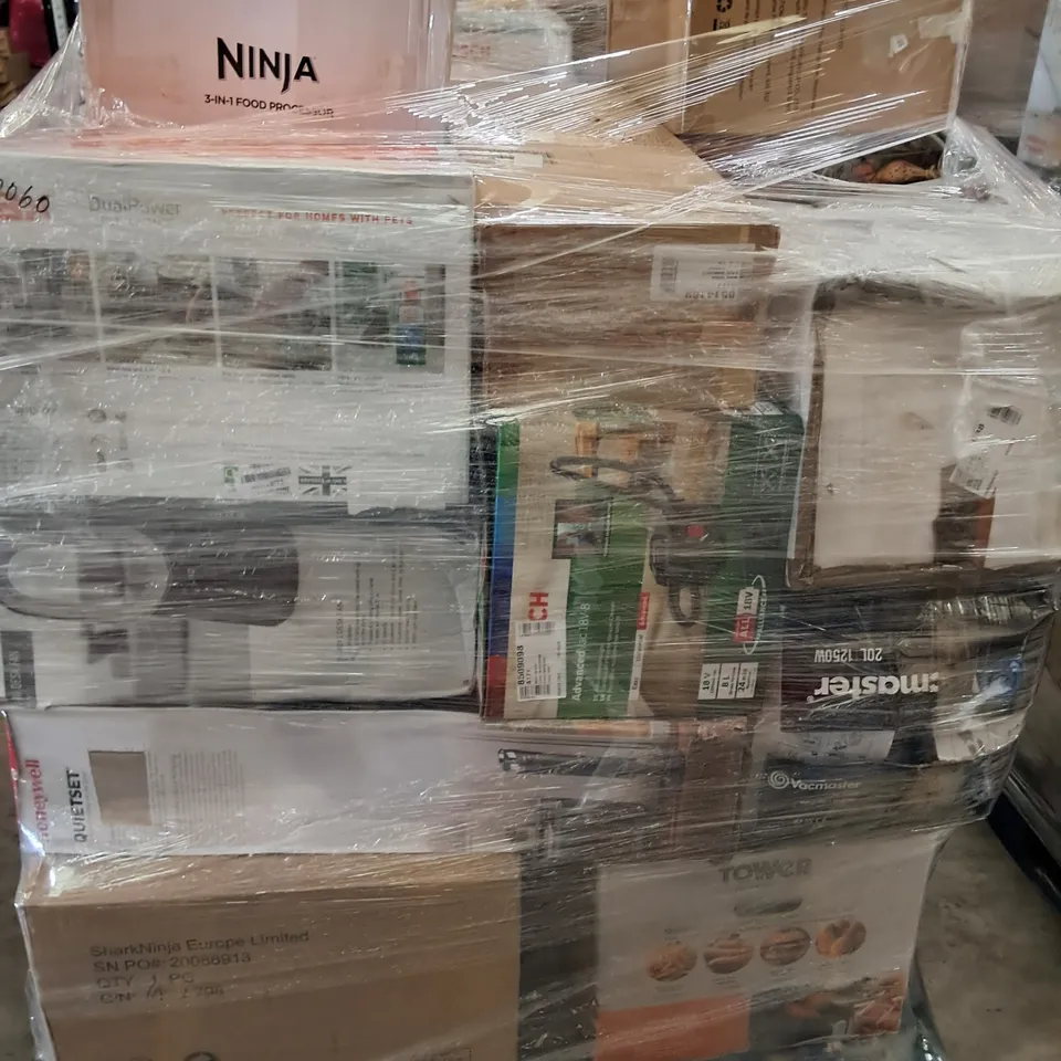 PALLET OF APPROXIMATELY 20 UNPROCESSED RAW RETURN HOUSEHOLD AND ELECTRICAL GOODS TO INCLUDE;