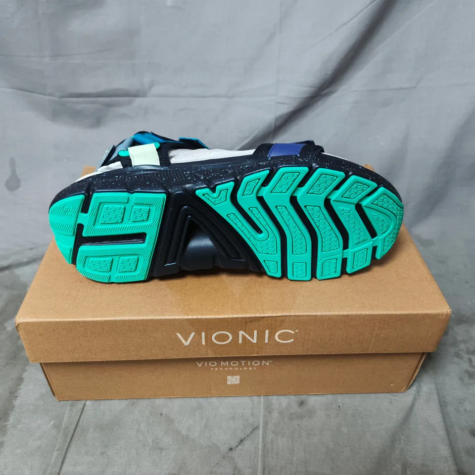 VIONIC SANDALS – BLUE/TEAL MULTI-STRAP SPORT SANDALS UK SIZE 8