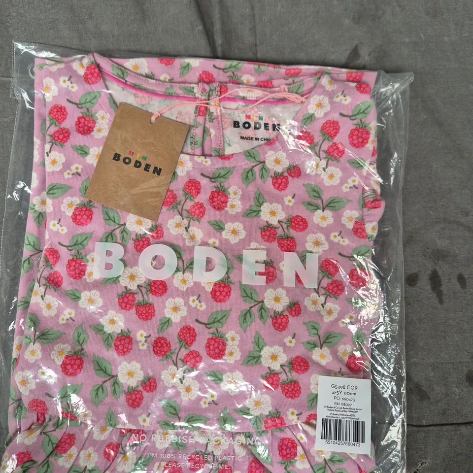 BODEN GIRLS' FLORAL PRINT DRESS – 4-5Y, 110CM