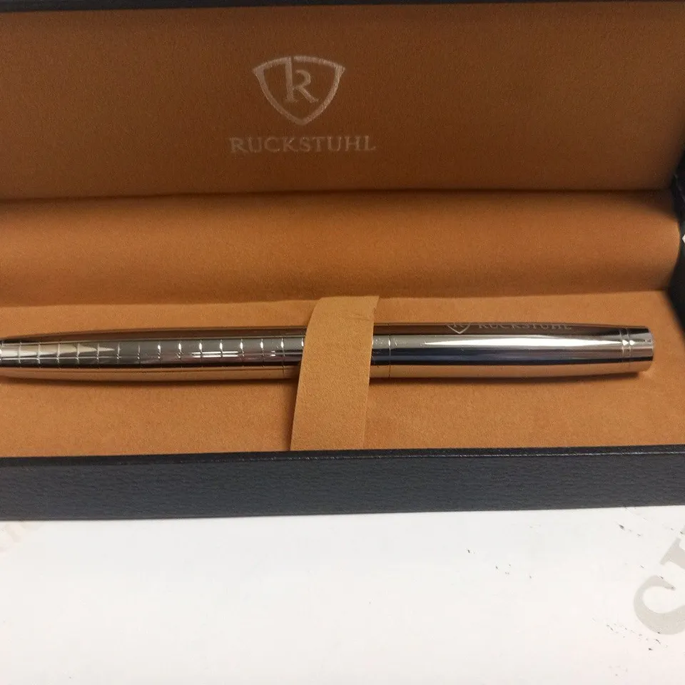 RUCKSTUHL STAINLESS STEEL LUXURY PEN IN GIFT BOX – HAND ASSEMBLED 