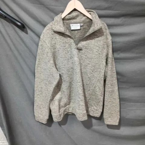 MOUNTAIN WAREHOUSE GREY MARL FLEECE JACKET – ZIP FRONT, UK L (L/G)