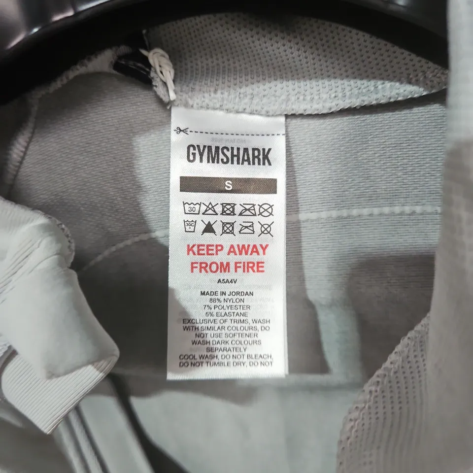 GYMSHARK LONG-SLEEVE ZIP-NECK TRAINING TOP – SIZE UK S (S)