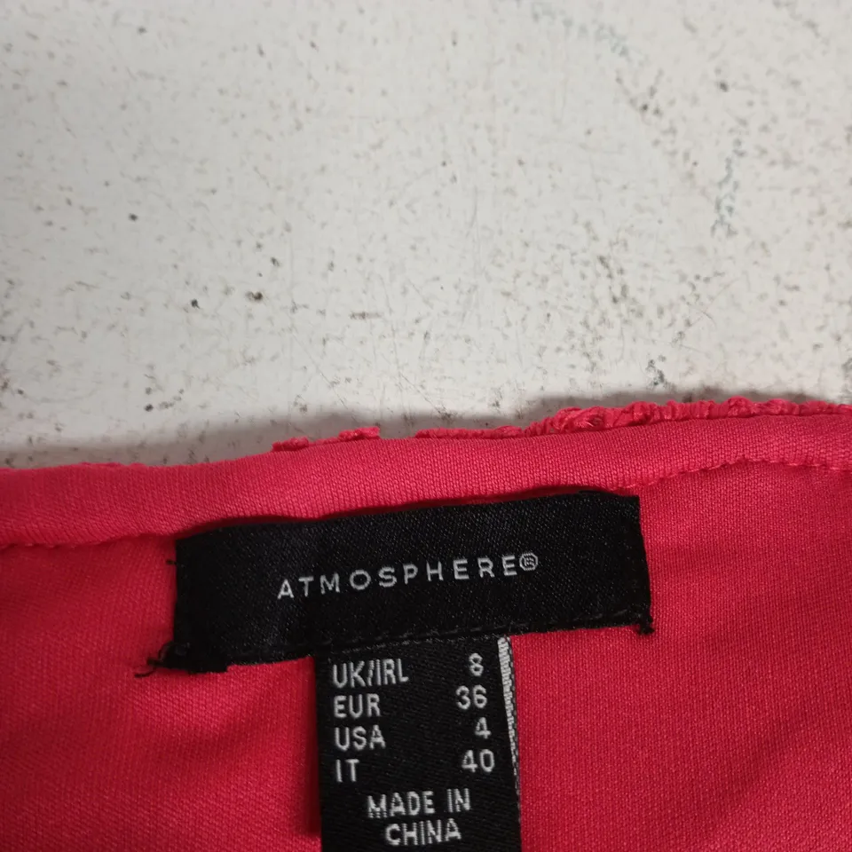 ATMOSPHERE WOMEN’S LACE SKIRT – PINK/RED, UK 8