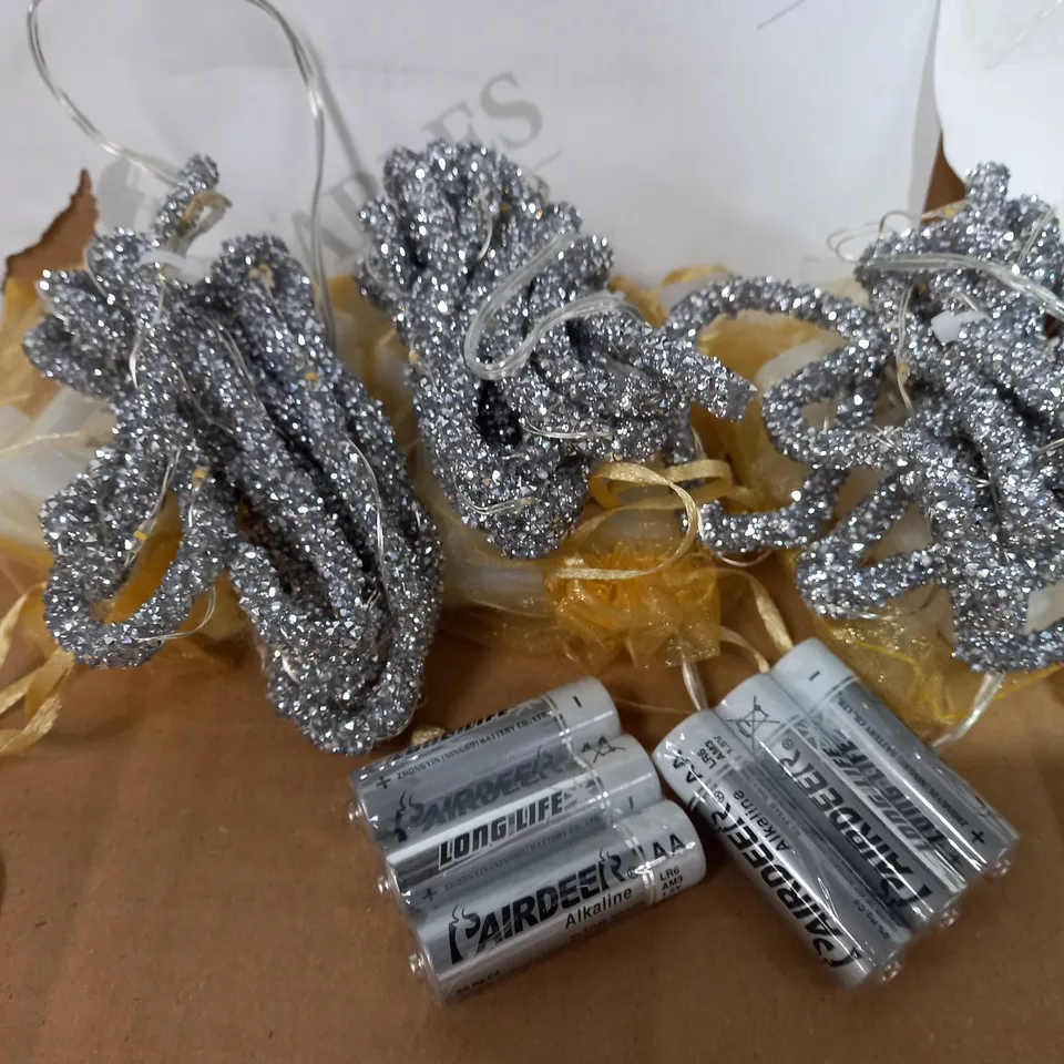 ALISON CORK SET OF PRE-LIT GLITTER ROPE STRANDS 